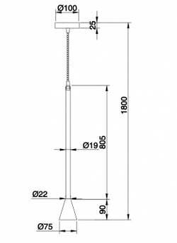 Подвесной светильник Maytoni Technical P064PL-01W