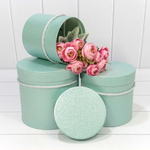 Коробка 18х17 см Набор 3 шт "Перламутр" (Голубой)