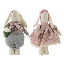 GAEM Игрушка набивная "Заяц/Зайка", L16 W10 H35 см, 2в.