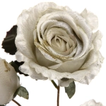 Искусственные цветы «FLOWERS GLAMOUR» 65см Розы 3 цветка белые