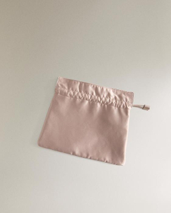 ZARA HOME САТИНОВАЯ СУМКА-КОСМЕТИЧКА СРЕДНЕГО РАЗМЕРА, БЕЖЕВЫЙ