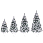 Елка «Зимняя метель» 210 см, ПВХ+леска с белым напылением (970 веток)