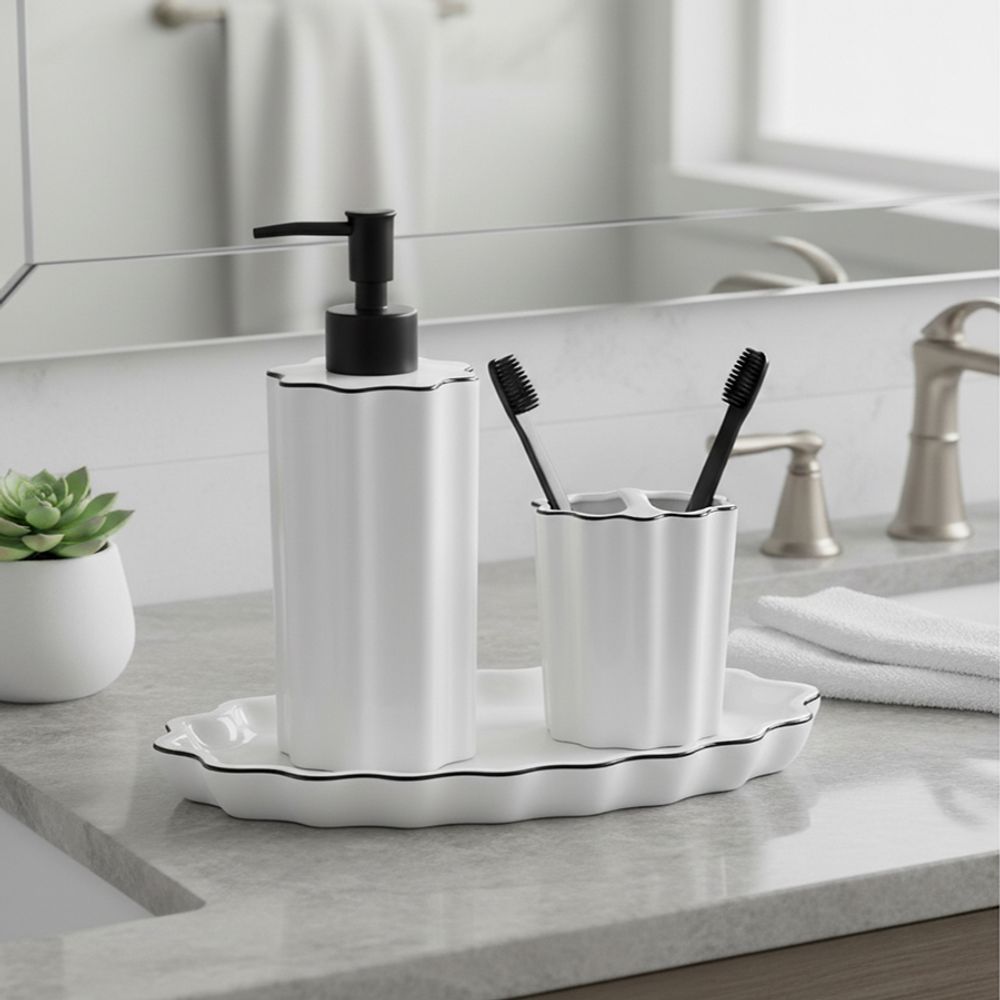 Подставка для ванных принадлежностей Camellia, белая