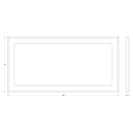Зеркало Evoform в багетной раме со встроенным LED-светильником 35,5 W 150x75 см