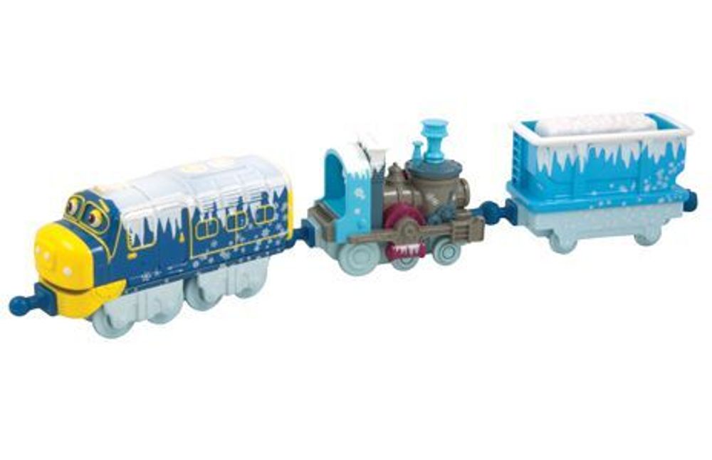 Купить Chuggington. Паровозик - Брюстер и 2 вагончика в инее.