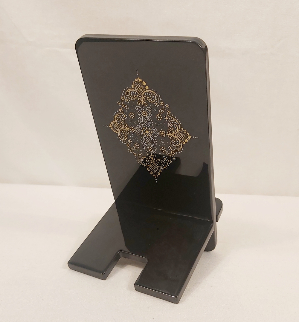 Сувенирная подставка для телефона с росписью Палех "Иван-царевич и жар-птица"