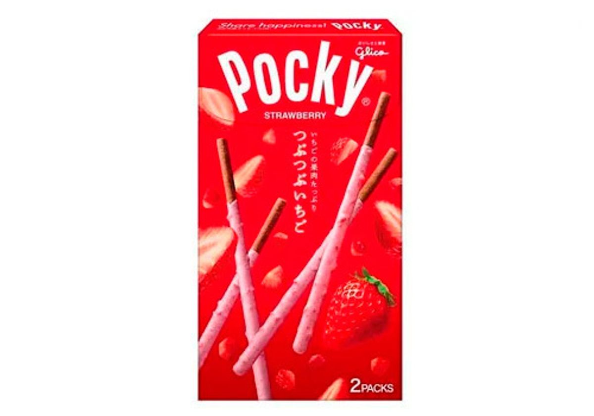 Шоколадные палочки POCKY клубничные, 55г