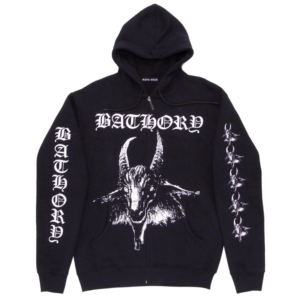 Толстовка на молнии Bathory Goat logo (093)