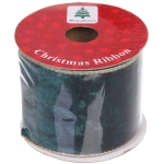 Лента для декорирования «Мгновение» 6,3 см, 2,7 м, Темный изумруд