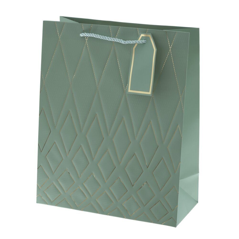 GAEM Пакет подарочный M (бумага 210г/м2, блок 12шт), L26 W12 H32 см, 4в.