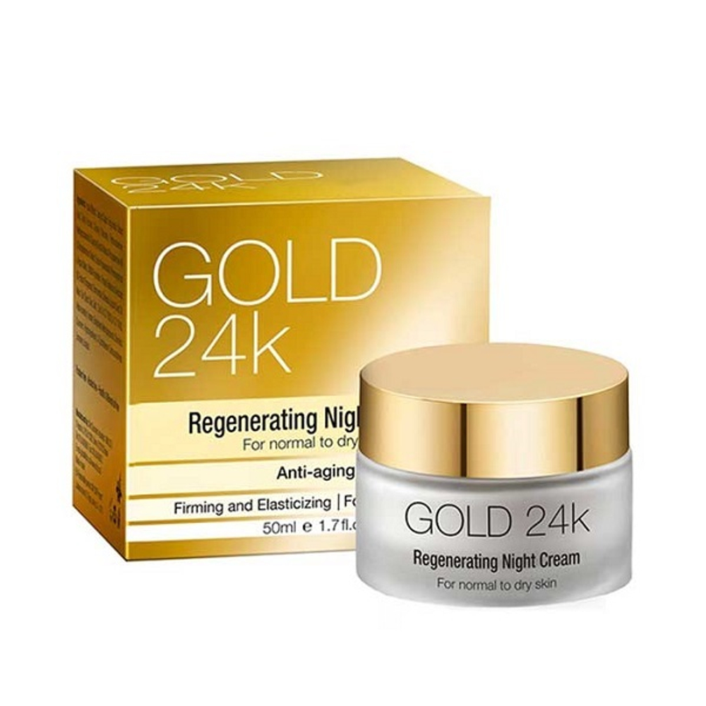 Антивозрастной ночной крем с Золотом Chic++ 24K Gold Regenerating Anti-Aging Night Cream 50мл