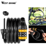 Замок навесной, тросовый West Biking YP0705061, 1200 мм