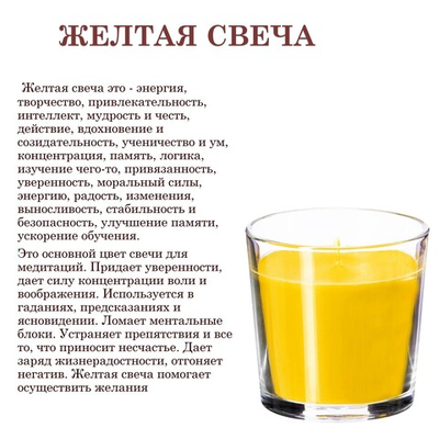 Свеча в стакане желтая, КАМИН / соевый воск / 55 часов горения, 250 мл