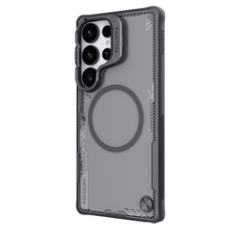 Чехол тонированный от Nillkin с MagSafe на Samsung Galaxy S25 Ultra, серия Iceblade Prop Magnetic с металлической откидной крышкой (версия с открытой камерой)