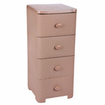 Комод 4-х секционный "Плетенка" (какао) 375*360*830мм