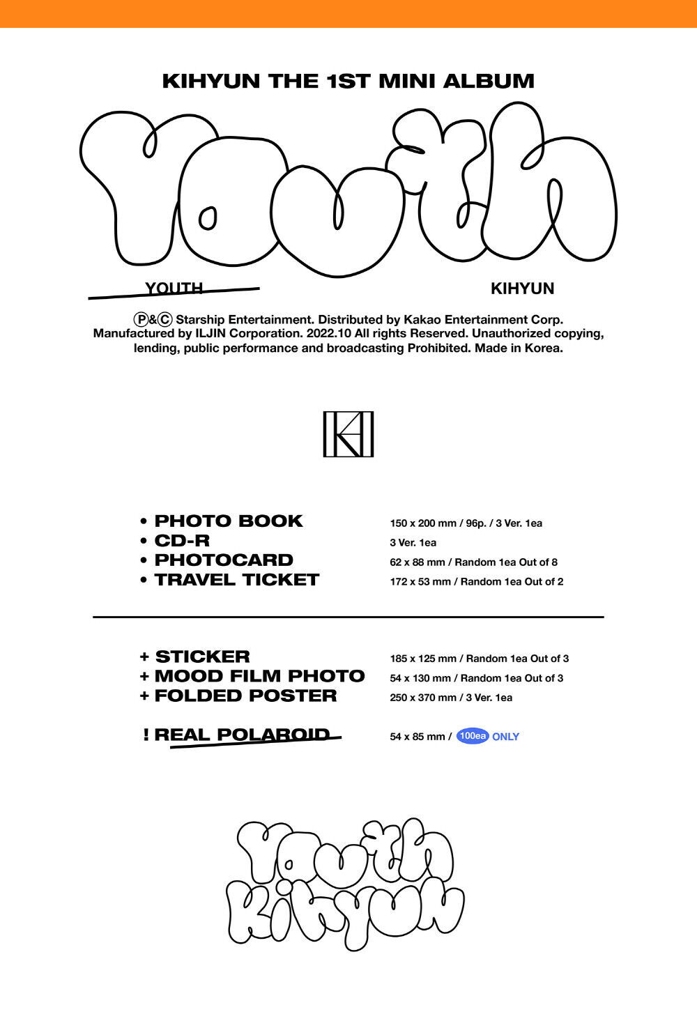 KIHYUN MONSTA X - YOUTH