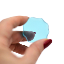 Мини-блок для штампинга / Голубой прозрачный