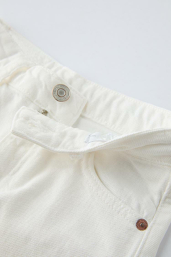 ZARA ДЖИНСОВАЯ ЮБКА МИДИ, БЕЛЫЙ