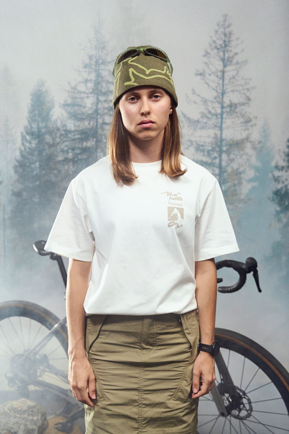 Футболка Nothomme Blue Retro Mountain Print Coolmax Pro T-Shirt "Original White"