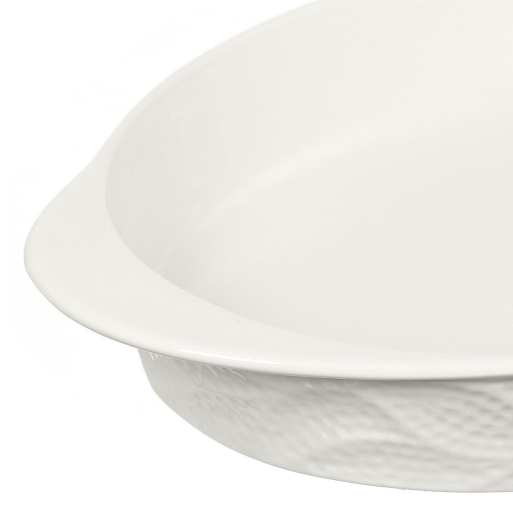 Форма для запекания керам, 17х31х4.7 см, овал, Листья