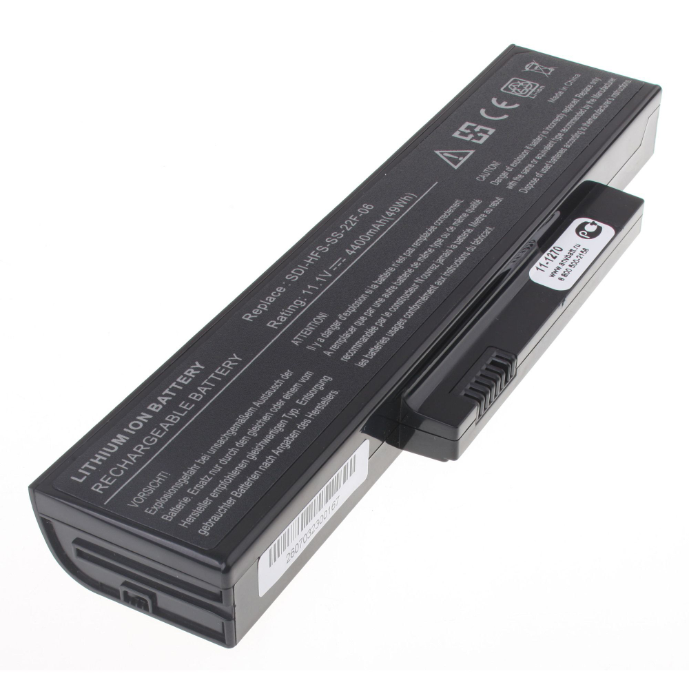 Аккумулятор AnyBatt 4400mAh для ноутбука Fujitsu SDI-HFS-SS-22F-06