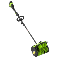 Greenworks GD40SS2 40В аккумуляторная снегоуборочная лопата (1 x 4 Ач, ЗУ) ковш 30 см, выброс 7.6 м 2603107UB