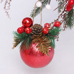 Новогодний шар «Лесная сказка» 8 см, Красный