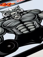 Наклейка - Мощный свирепый волк