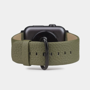 Ремешок кожаный для Apple Watch 40/41mm Classic зеленого цвета