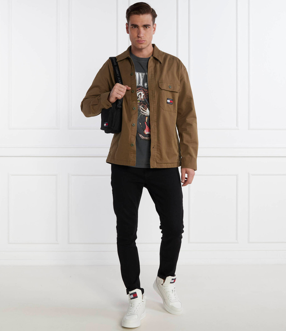 Рубашка ESSENTIAL OVERSHIRT Tommy Jeans - коричневый(DM0DM17256)