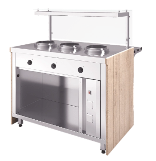 Мармит для первых блюд с электросупницами на 10л. REFETTORIO RM12D(10) (3 супницы)Capital