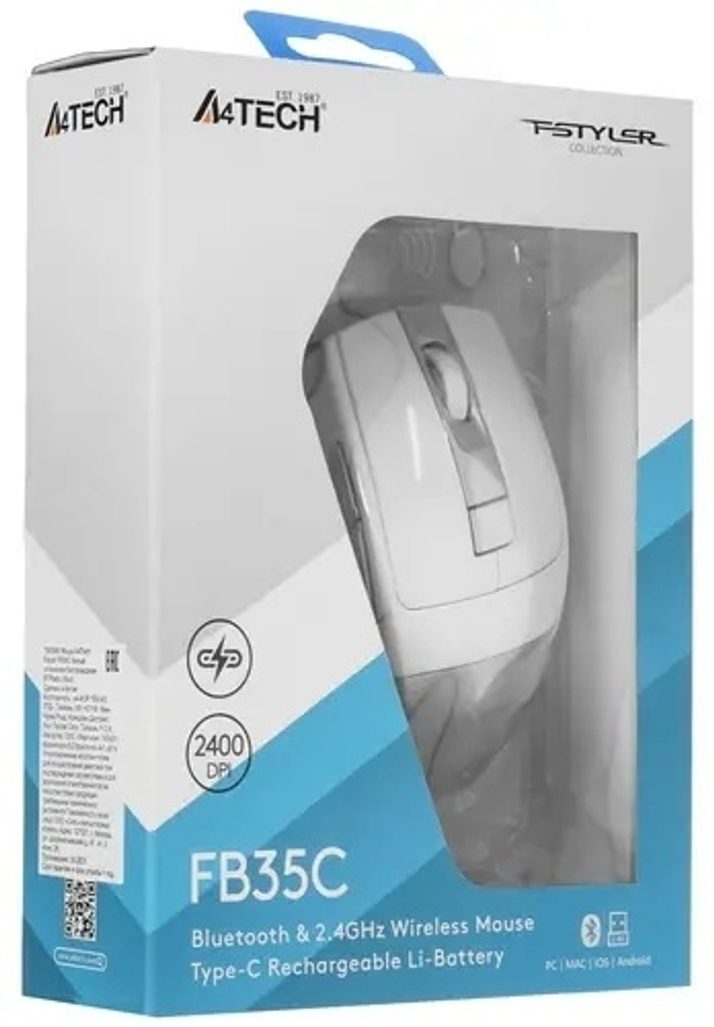 Мышь A4Tech Fstyler FB35C белый