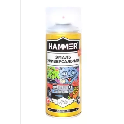 Краска аэрозоль алкидная RAL 3015 розовая 520 мл Hammer