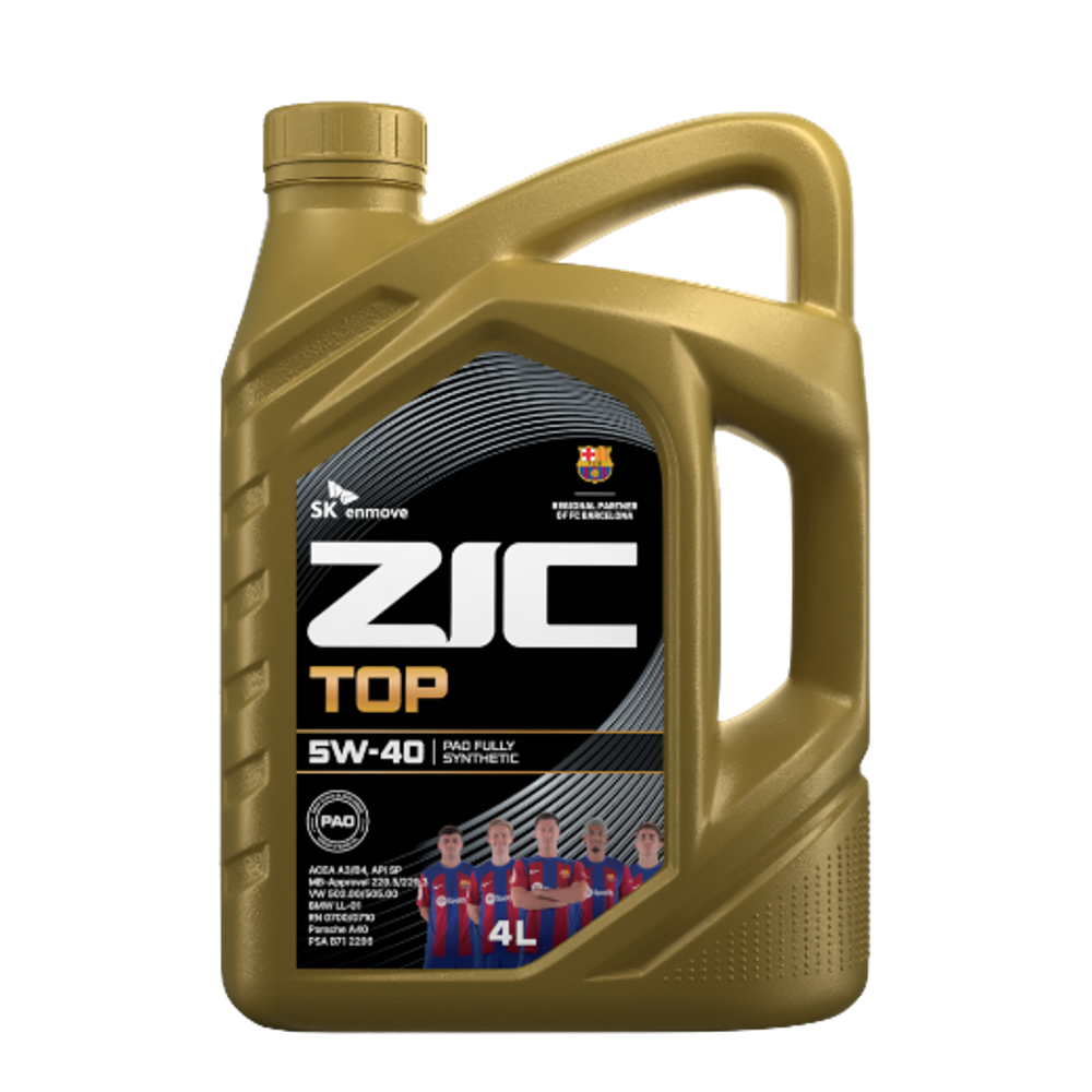 Моторное масло Zic Top 5W-40, синтетическое, 4 л