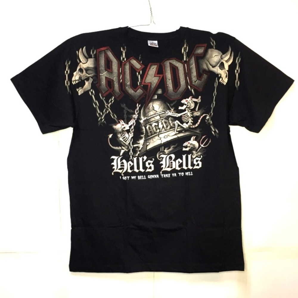 Ac dc hells bells t shirt cheap