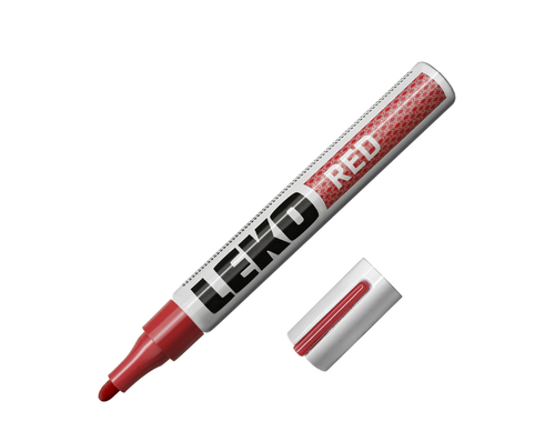 Маркер перманентный 5*2,5мм красный LEKON (10)