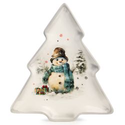 ТАРЕЛКА В ФОРМЕ ЕЛКИ AGNESS "С НОВЫМ ГОДОМ!" 23*20,2*2,2 СМ (КОР=24ШТ.)