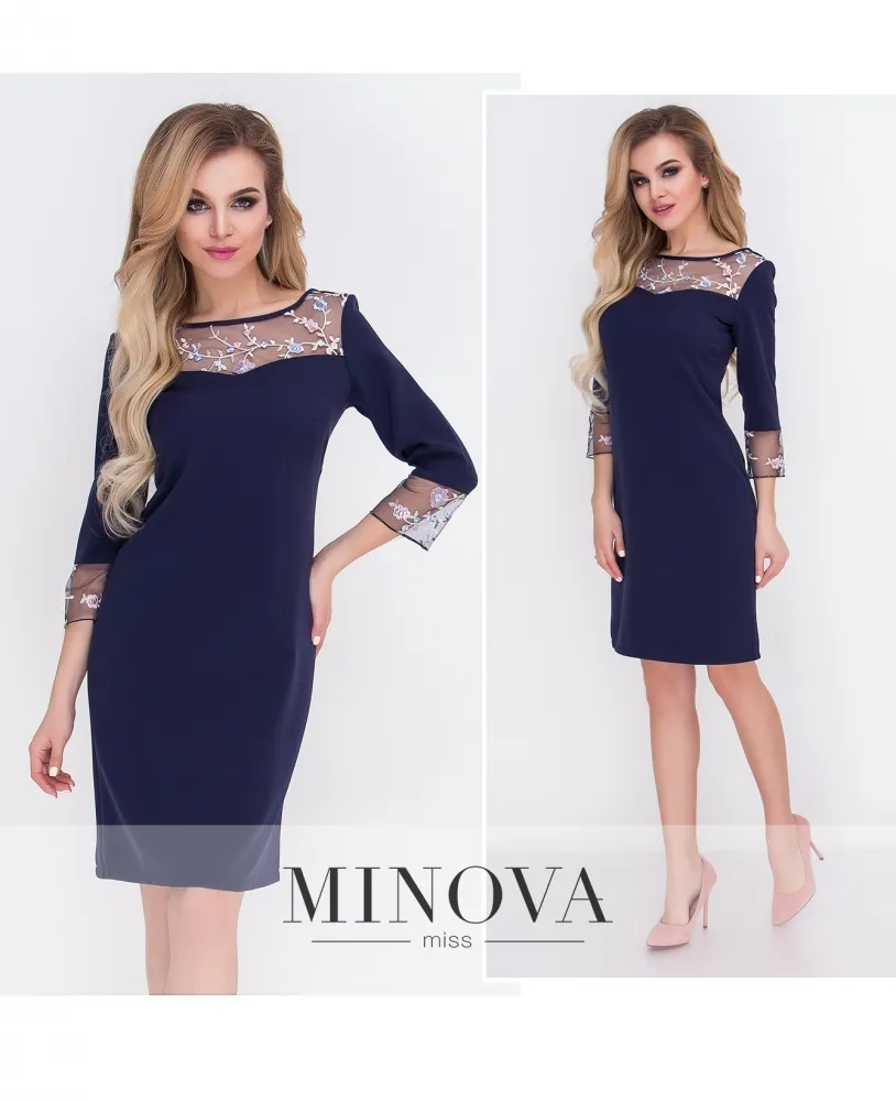 Платье 1080-синий Minova