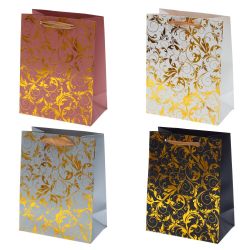 GAEM Пакет подарочный S (бумага 210г/м2, блок 12шт), L18 W10 H23 см, 4в.