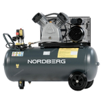 NORDBERG (NCP100/420A) Компрессор поршневой с ременной передачей 220В, ресивер 100л, 420л/мин