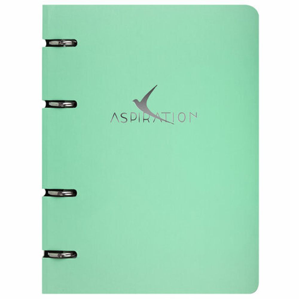 Тетрадь на кольцах А5 160х212 мм, 120 листов, картон, фольга, клетка, BRAUBERG, "Pastel", 404734