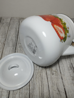 Чайник 3,5л с рисунком Клубника садовая белый 1с26с