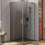 Душевой уголок Cezares Slider 80x110 AH-2-70/80-100/110-GRIGIO-GM стекло серое/профиль матовая оружейная сталь