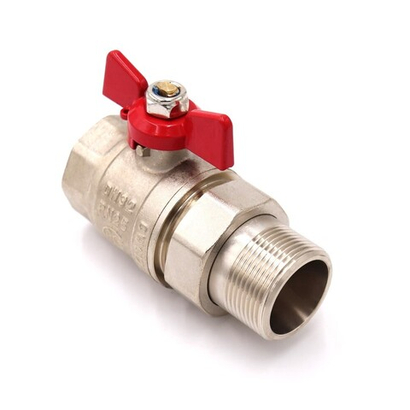 ViEiR шаровой кран со сгоном НР-ВР бабочка 1 1/4" (VR204-04)