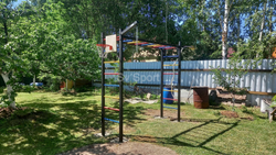 Монтаж уличной шведской стенки Sv Sport Рукоход (4 вертикальных столба)