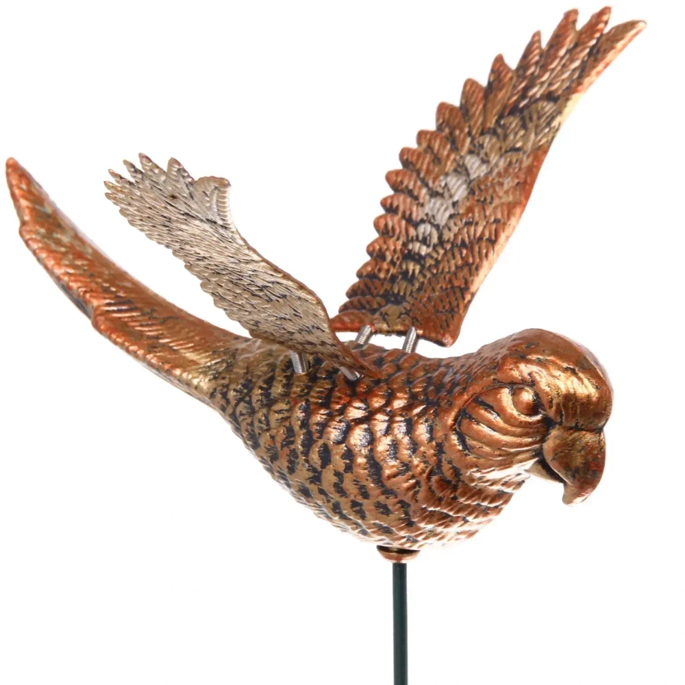 Фигура на спице «Птичка Флавио» 60 см, Бронза