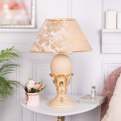 Настольная лампа Источник Энергии Айвори с абажуром №38 Антиквайт