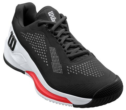 Мужские кроссовки теннисные Wilson Rush Pro 4.0 M - black/white/poppy red