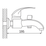 Смеситель для ванны Oute T05 T0502A