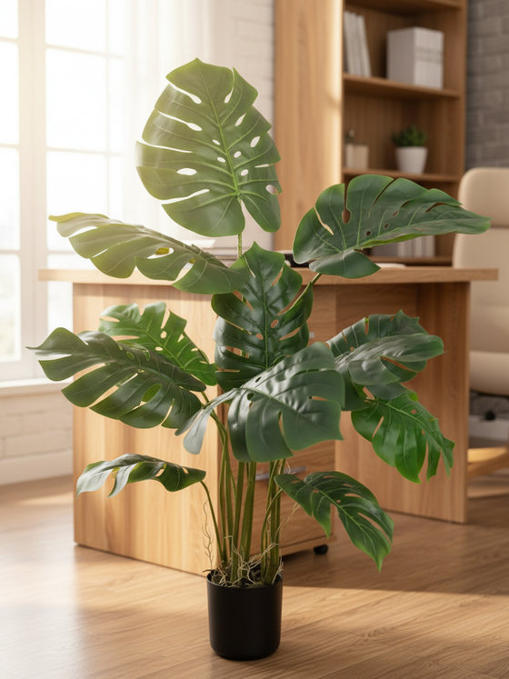 Искусственная Монстера 110см в кашпо